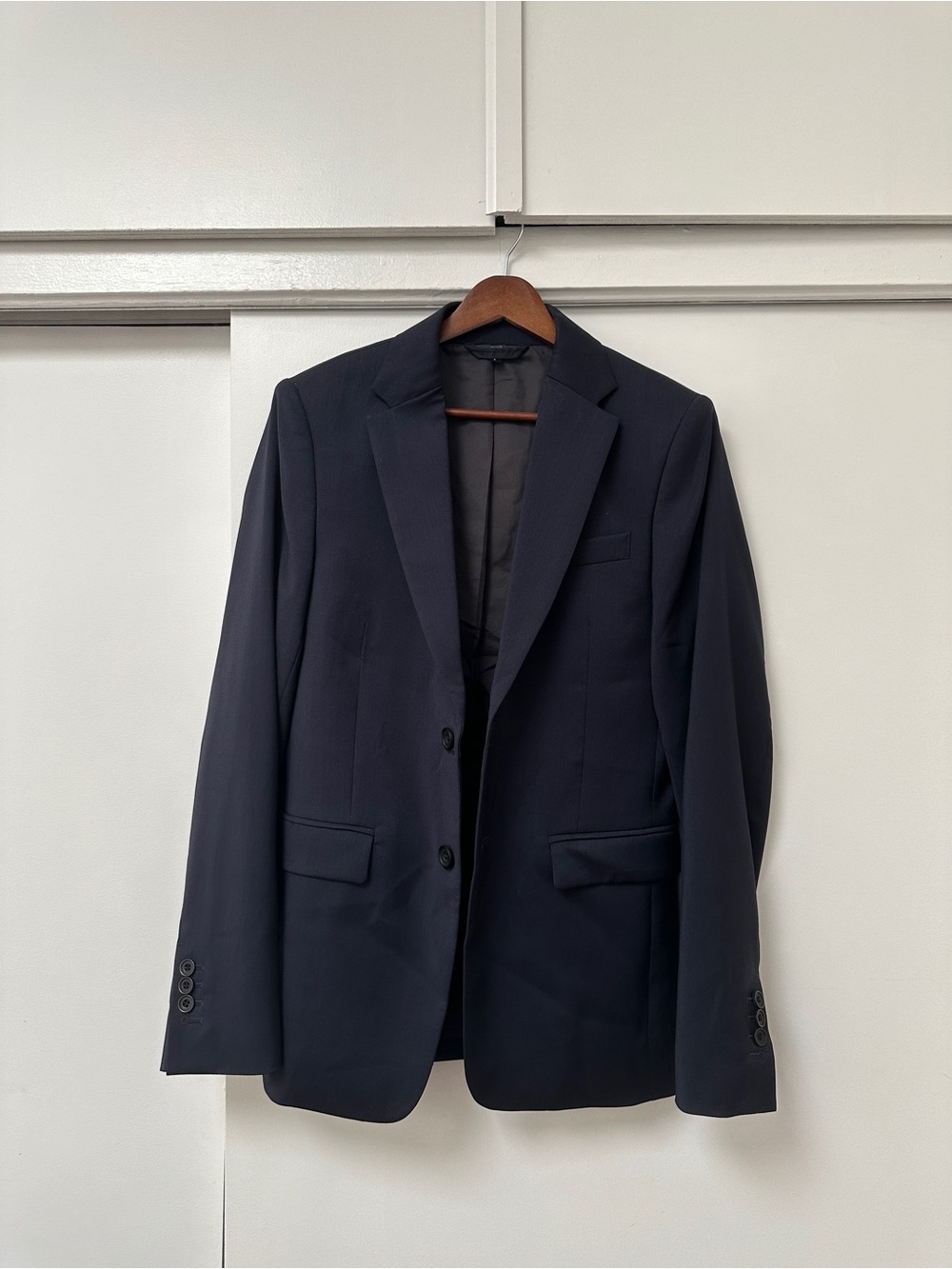 Cos 100% wool navy blazer jacket coat